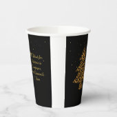 Schicker Weihnachts-Leoparden-Baum-Design Pappbecher (Links)