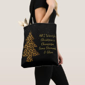 Schicker Weihnachts-Leoparden-Baum-Design Tasche (Von Nahem)