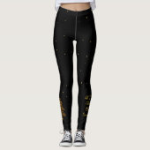 Schicker Weihnachts-Leoparden-Baum Leggings (Vorderseite)