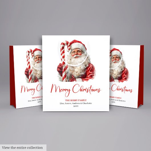 Schicker Weihnachtsmann Trendige editierbare Weihn Mittlere Geschenktüte