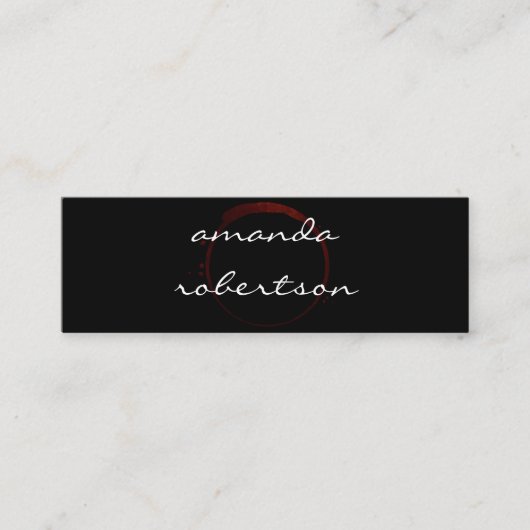 Schicker Weinfleck Mini Visitenkarte (Vorderseite)