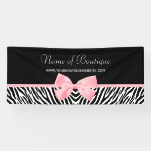 Schicker Zebra-Druck-hellrosa Band 6 ft Banner