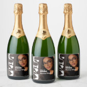 Schickes Abschlussfoto Champagner Etikett | Cla (Flaschen)