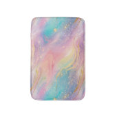 Schickes abstraktes Pastell-Glitter-Farbmuster Badematte (Vorderseite Vertikal)