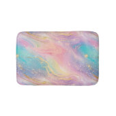 Schickes abstraktes Pastell-Glitter-Farbmuster Badematte (Vorderseite)