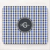 schickes adrettes Ginghammustermonogramm des Mousepad (Vorne)