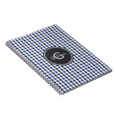 schickes adrettes Ginghammustermonogramm des Notizblock (Rechte Seite)