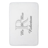 SCHICKES BAD MAT_ " Herr u. Frau" BLACK/GRAY/WHITE Badematte (Vorderseite Vertikal)