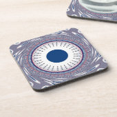 Schickes Blau Getränkeuntersetzer (Linke Seite)