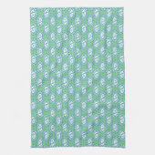 Schickes blaues Vintage-Periwinkle-Blumenmuster Geschirrtuch (Vertikal)