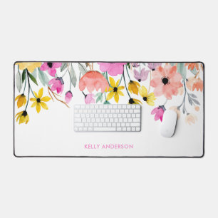 Schickes Blumenmuster Botanisch Trendige Laptop-Hü Schreibtischunterlage
