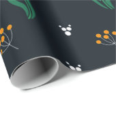 Schickes Blumenmuster Geschenkpapier (Rolleneckpunkt)