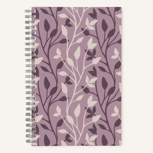Schickes botanisches Maiv-Blatt Elegant Notizblock (Vorderseite)