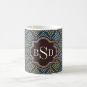 Schickes braunes griechisches geometrisches kaffeetasse (Mittel)