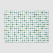 Schickes buntes grünes Tupfenmustermonogramm Seidenpapier (Vorderseite)