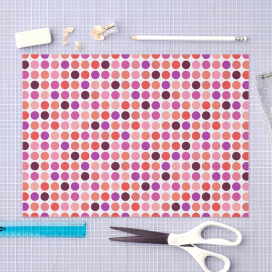 Schickes buntes Tupfenmustermonogramm Seidenpapier (Handwerk)