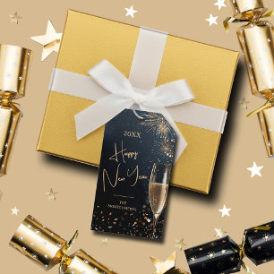Schickes Champagner-Zeit Frohes Neues Jahr Geschenkanhänger