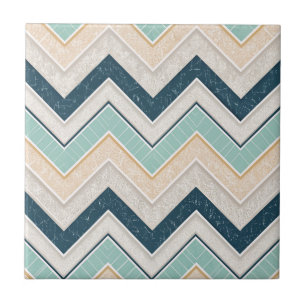 Schickes Chevron-Muster Dekoratives 4,25" Quadrat Fliese