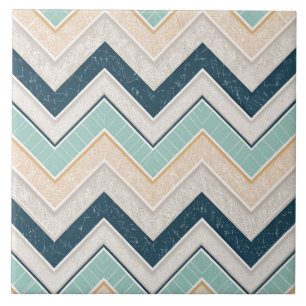 Schickes Chevron-Muster-Dekoratives 6" Quadrat Fliese