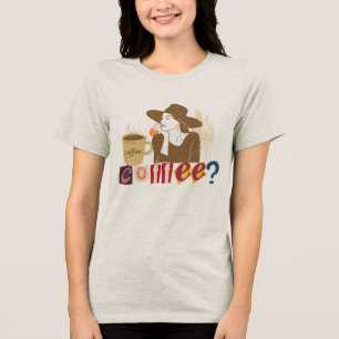 Schickes Coffee Lover Erpresserbrief-Style-T-Shirt Tri-Blend Shirt