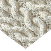 Schickes Creme-Strickmuster Großer Tischläufer (Ecke)
