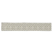 Schickes Creme-Strickmuster Großer Tischläufer (Horizontal)