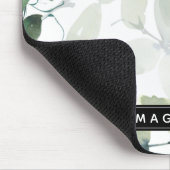 Schickes Eukalyptus-Monogramm Mousepad (Ecke)
