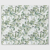 Schickes Eukalyptus-Muster Geschenkpapier (Flach)