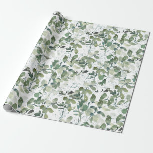 Schickes Eukalyptus-Muster Geschenkpapier