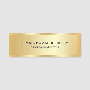 Schickes Faux-Gold-Vorlagen-Personal-Mitglieder-Be Namensschild