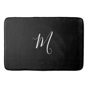 SCHICKES FESTES WEISSES MONOGRAMM DES BADEMATTE