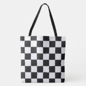 Schickes, fettes Schwarz-Weiß-Karomuster Tasche (Vorderseite)