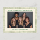 Schickes Gingham Grün Weihnachten Benutzerdefinier (Vorderseite)