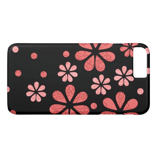 Schickes Girly Blumenmuster Case-Mate iPhone Hülle (Rückseite (Horizontal))