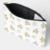 Schickes Gold-Charm-Muster-Make-up-Etüi Zubehörtasche (Offen)