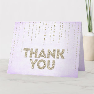 Schickes Gold Glitter Danke