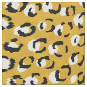 Schickes Gold-Schwarz-Weiß-Cheetah-Druckmuster Stoff (Nahaufnahme)