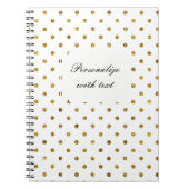 Schickes Gold und weiße Punkte Notizblock (Vorderseite)