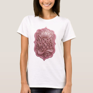 Schickes Gold YOGA MOOD Künstlerisches Motiv T-Shirt