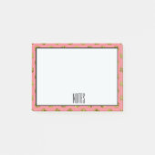 Schickes Goldbezaubernde und rosa Punkte Post-it Klebezettel (Vorderseite)