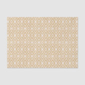 Schickes Goldikat Stammes- Diamantmuster Seidenpapier (Vorderseite)