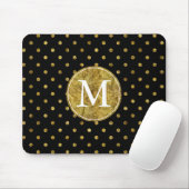 Schickes Goldzauber- und -Fleckmonogramm Mousepad (Mit Mouse)