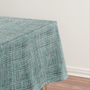 Schickes Grau Meeresschaum Blau Grün Bouclé Gewebt Tischdecke