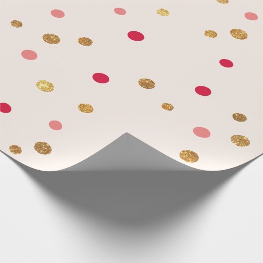 Schickes großes Tupfen-Packpapier des Rosas und Geschenkpapier (Ecke)