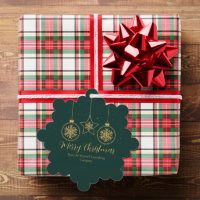 Schickes grünes goldenes Firmengeschenk Frohe Weih