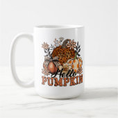 Schickes Hallo Kürbis Herbst Kaffeetasse (Links)