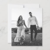 SCHICKES Hochzeit-Sparen Sie das Datum mit geprägt (Rückseite)