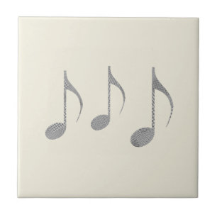Schickes Houndstooth-Musiknoten-Muster Fliese