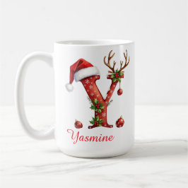 Schickes, individuelles Monogramm Anfangsbuchstabe Kaffeetasse
