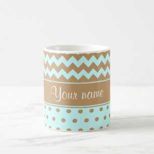 Schickes Kamel-Sparren-Tupfen-Baby-Blau Kaffeetasse